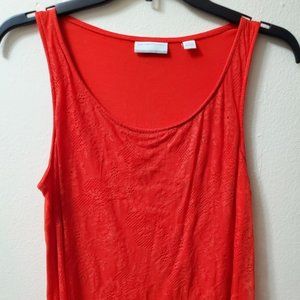 New York & Company women's casual red top with a lace front cover, S.